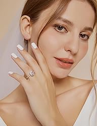 EAMTI 1.5 Carats 925 Sterling Silver Ring Oval Cut
