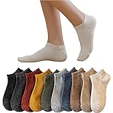 Womens Cotton Ankle Socks Low Cut Socks for Women No Show Socks Casual Socks Non Slip Flat 10Pairs