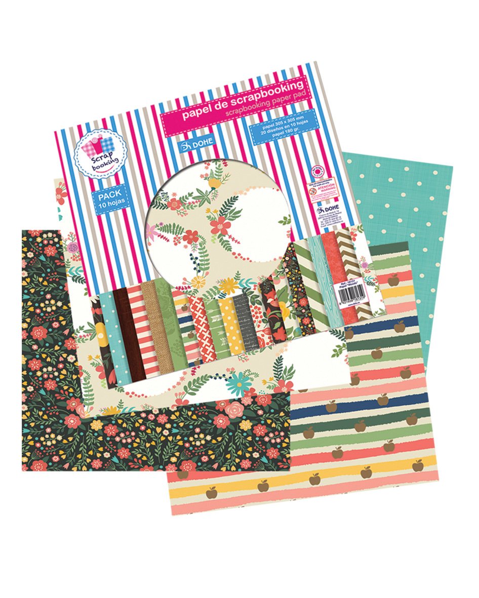 dohe 18131 – Pack of 10 Papers, Design Woods