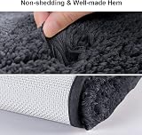 Non Slip Toilet Mat 50x60cm U Shape Black Ultra Thick Microfiber view 4