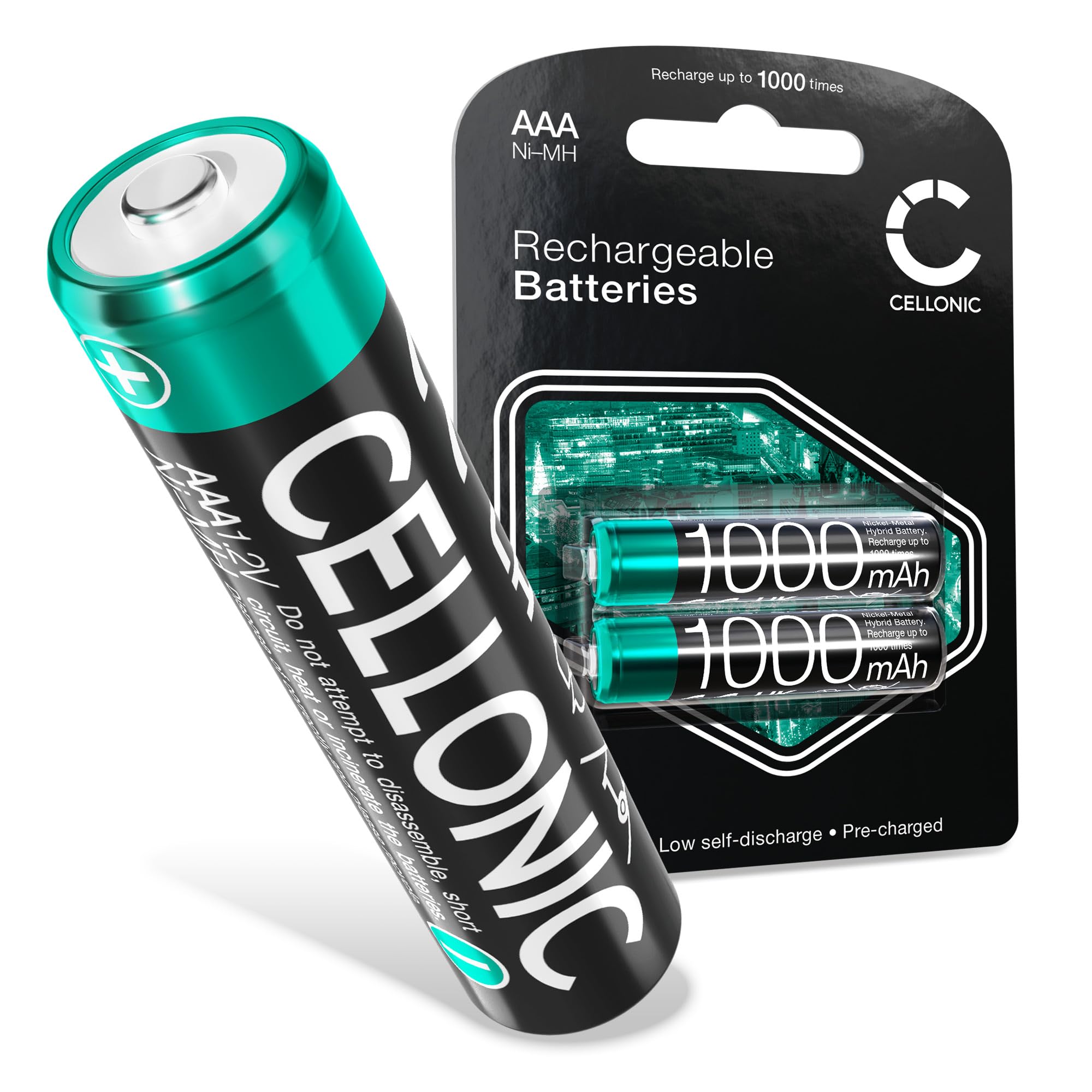 CELLONIC, 2x AAA Landline Battery, compatible with Siemens Gigaset A415, C430, AS405, CL660HX (1000mAh, 2x 1.2V)