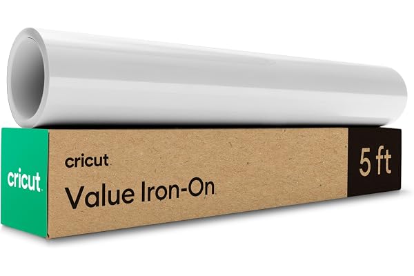Cricut® Value Iron-On - White (12 in x 5 ft) - HTV Heat Transfer Vinyl | HTV Heat Transfer Vinyl