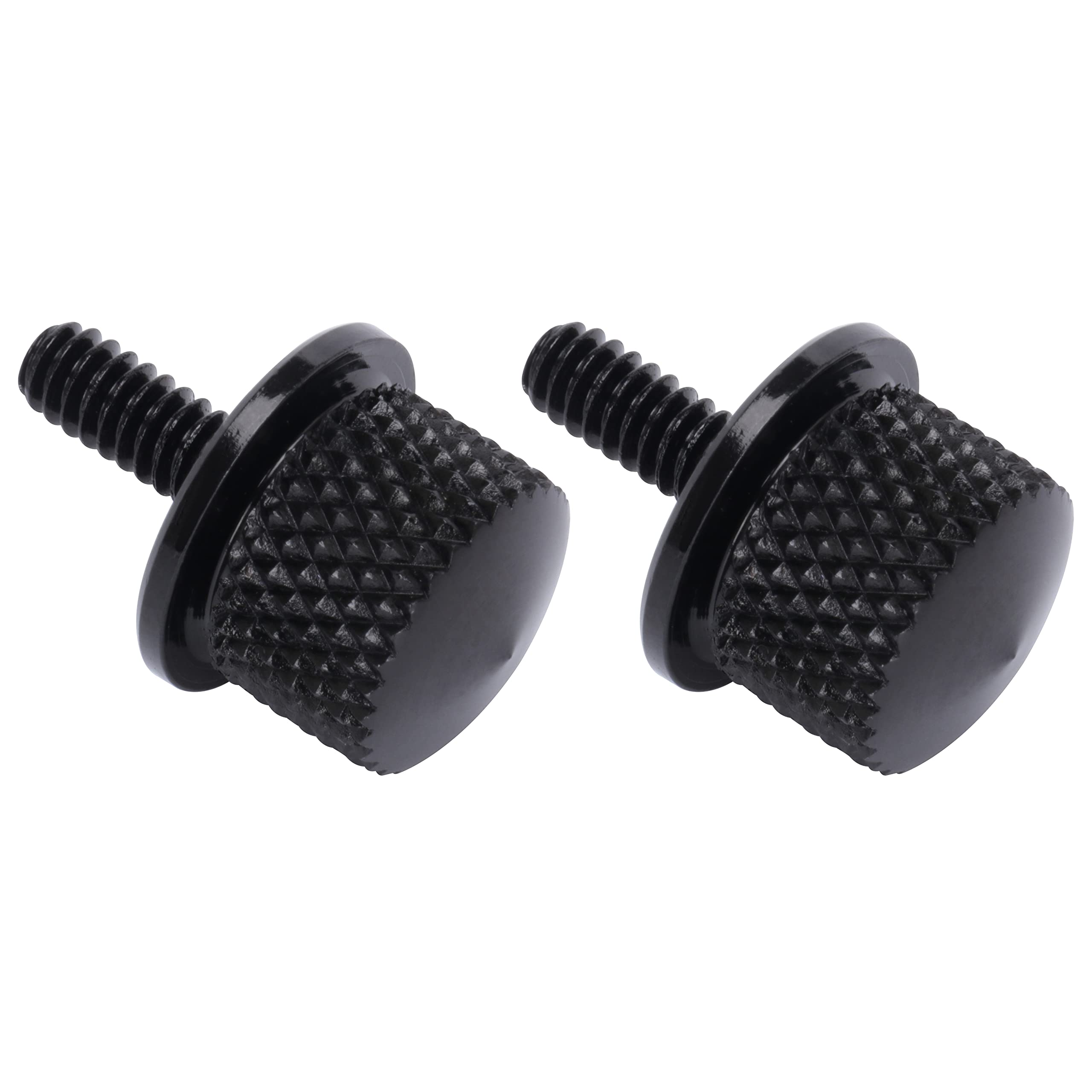 TABEN 1/4 "20 Thread Motorcycle Seat Bolt Screw Aluminum Billet Chrome Motorbike Seat Bolt (Black) (Pack of 2)