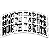 (3PCS) North Dakota Sticker, North Dakota Vinyl Decals US State, Waterproof Vinyl Decal for Laptops, Water Bottles, Scrapbooking, Travel Gift | 3" x 1"