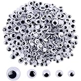 DECORA 500 Pieces 6mm -12mm Black Wiggle Googly Eyes with Self-Adhesive …