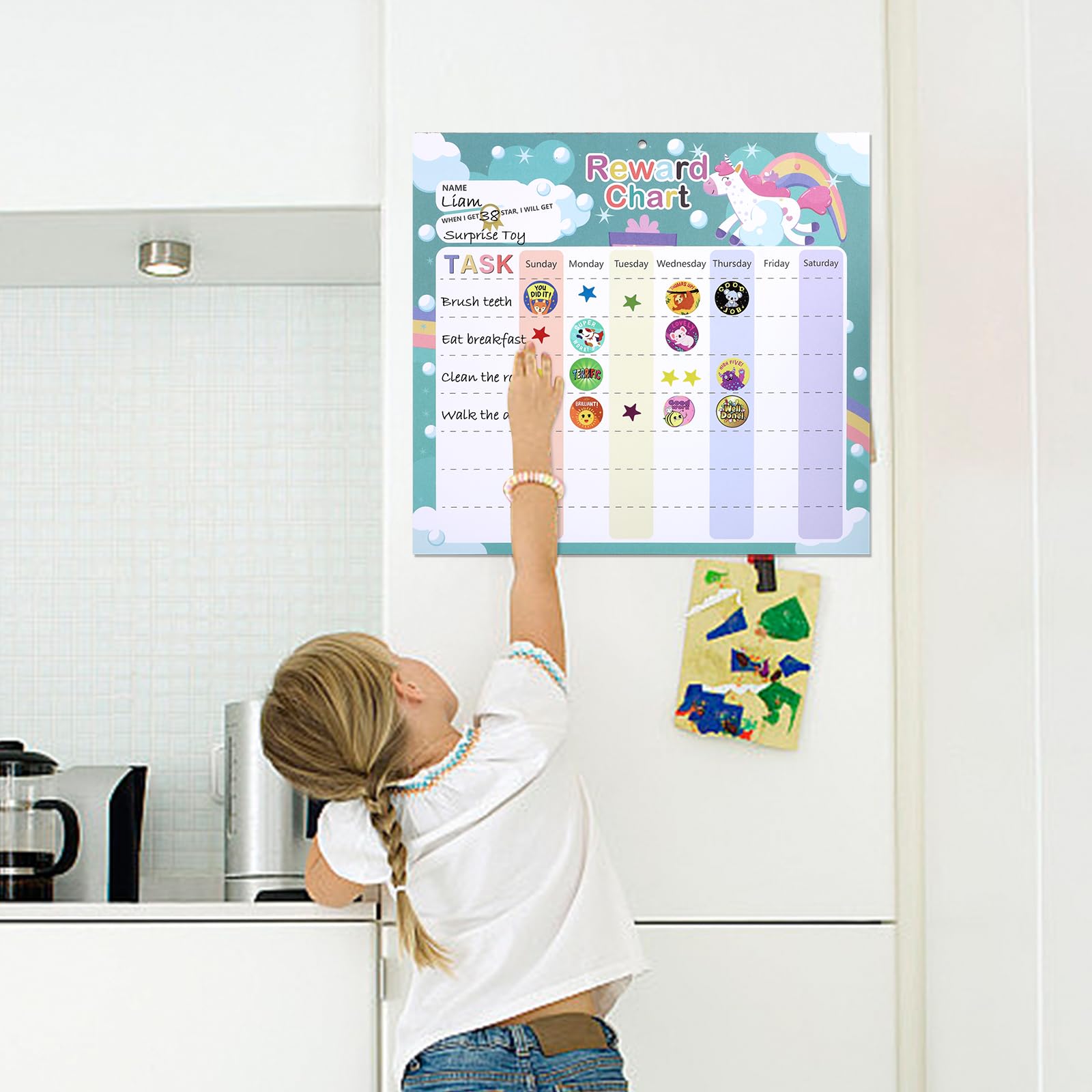Mua Behavior Chart for Kids - Reward Chart for Kids with 26 Reward ...