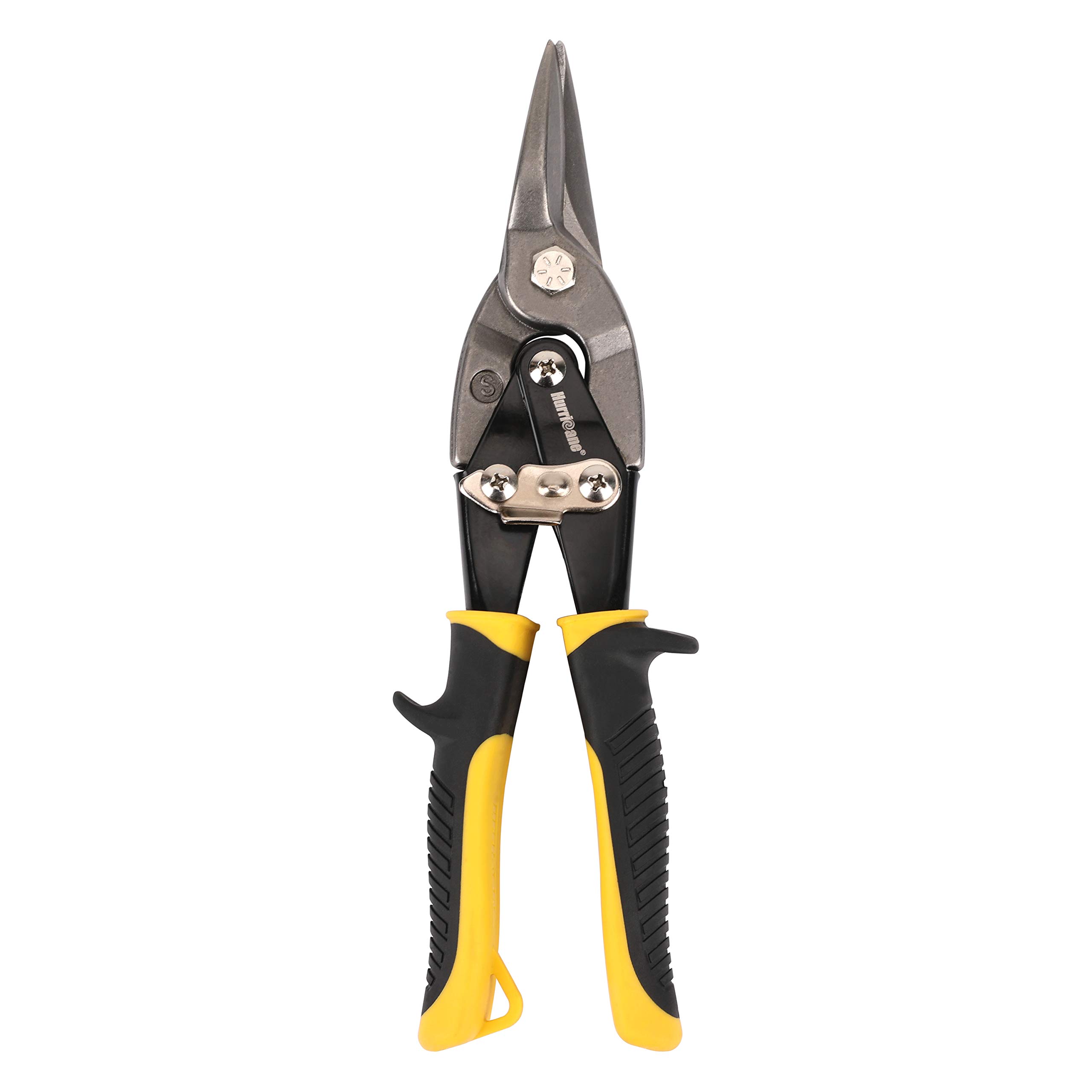 hurricane 10 inch aviation tin snips, straight cut, chrome vanadium steel