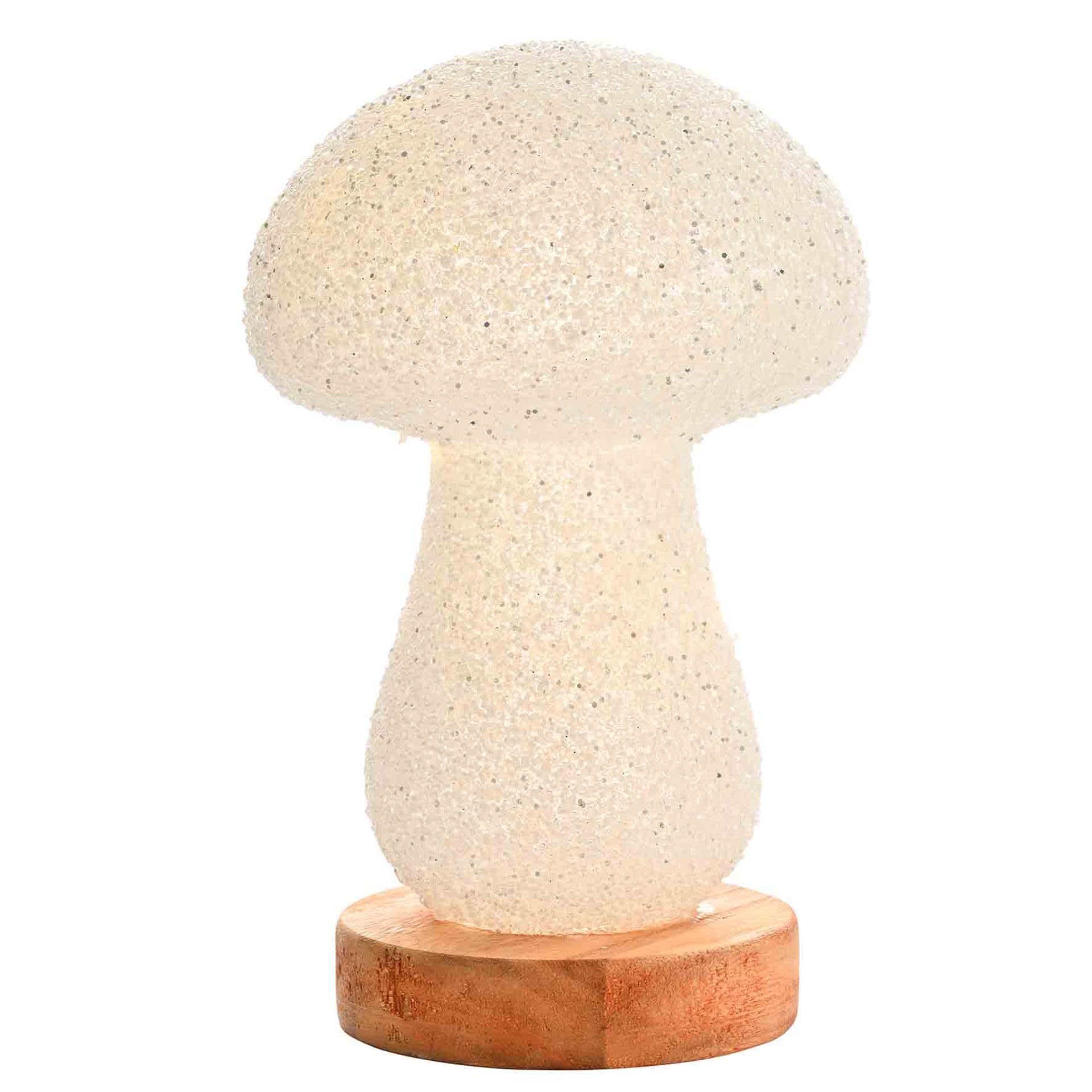 The Seasonal Gift Co - LED Mushroom Light - Large - Cosy Illuminated Decorative Ornament - Gifting and Homeware for Xmas Season, Noel & Home. H: 19cm X W: 11cm x D: 11cm.