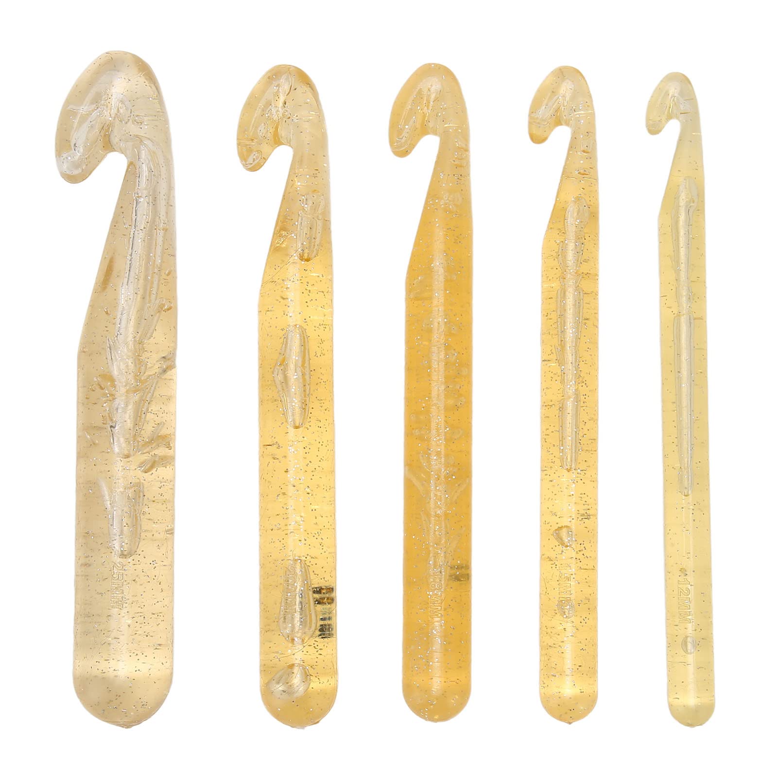 5 Pcs Crochet Hook Set 12/15/18/20/25mm Large Size Yarn Crochet Needles Huge Jumbo Crochet Hook for Blanket Shawl Rug Rags
