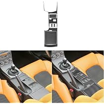 UOADA Real Soft Carbon Fiber Car Center Console Storage Box Panel