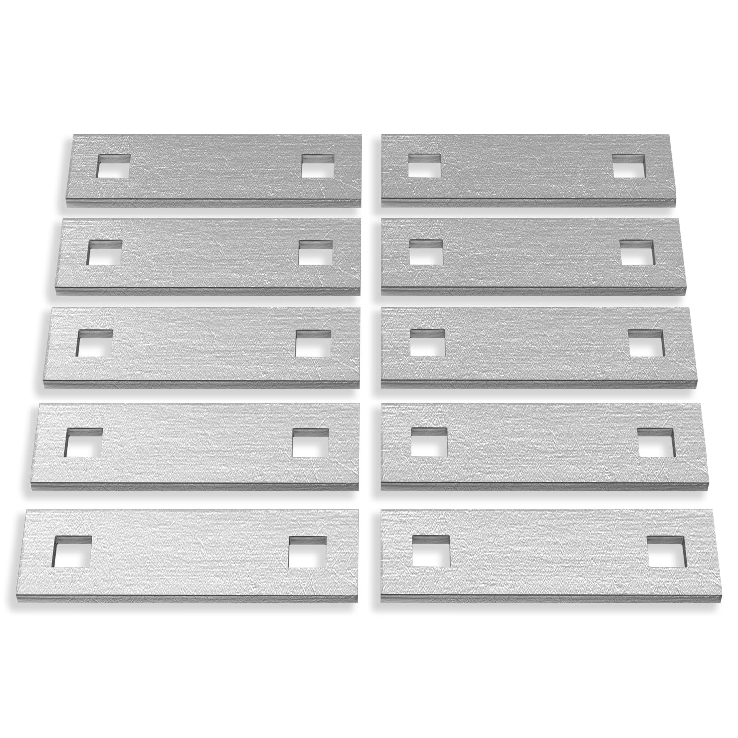 Photo 1 of Stationary Dock Washer Plate 10 PCS, 1.5x5 Galvanized Steel Boat Washer Plate, Heavy Duty Floating Dock Plate with 1/2" Holes, Thickness 6mm, Ideal for Dock Maintenance - NO Carriage Bolts