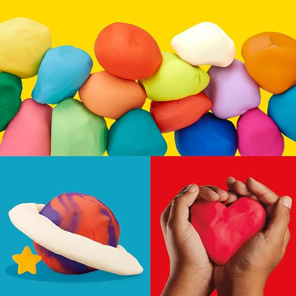 PLAY-DOH MODELING COMPOUND 24-PACK CASE OF COLORS, NON-TOXIC, 3 OZ CANS OF ASSORT. COLORS, BACK TO SCHOOL CLASSROOM SUPPLIES, PRESCHOOL TOYS, AGES 2+ (AMAZON EXCLUSIVE)