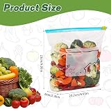 Hemiks 50 Pcs Zip Lock Bags, BPA Free Food Storage Freezer Bags 2.27L view 2