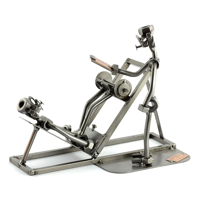 Steelman24 I Schraubenmännchen Fitness-Trainer I Made in Germany I Handarbeit I Geschenkidee I Stahlfigur I Metallfigur I Met