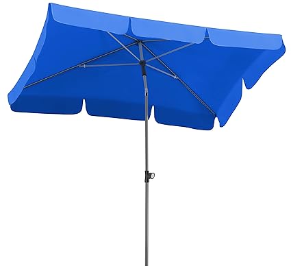 Schneider Sonnenschirm Locarno, royalblau, 180x120 cm rechteckig, Gestell Stahl, Bespannung Polyester, 2.3 kg