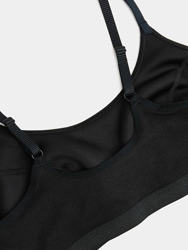 Lot de 2 Hauts Courts Premier Soutien-Gorge en Coton Mélange De Noir UK 6 (EU 34) — photo 3 sur 4