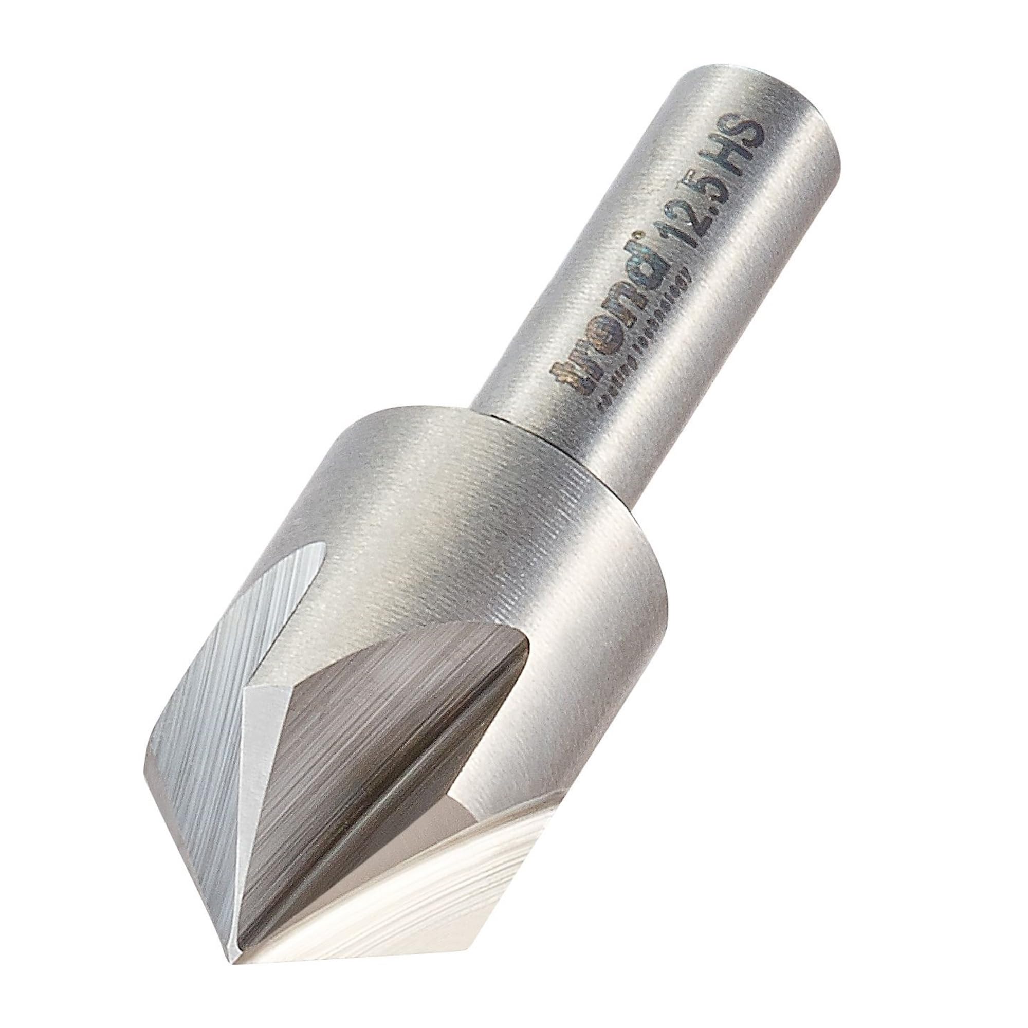 Trend 12.5mm HSS Rose Countersink for Mild Steel, Iron & Plastics, 1/4 Inch Shank, Multi Flute Design, Ground Shank, 49/70X1/4HSS