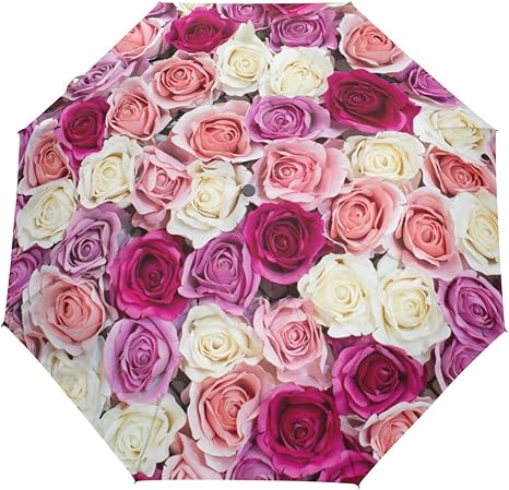 Amazon ミヤビヤ 自動開閉式 ジャンプ傘 バラ 薔薇 ピンク バラの花束 雨傘 花柄 結婚祝い 結婚内祝い 結婚記念日 おりたたみ傘 女性 ギフト ミヤビヤ 折りたたみ傘 通販