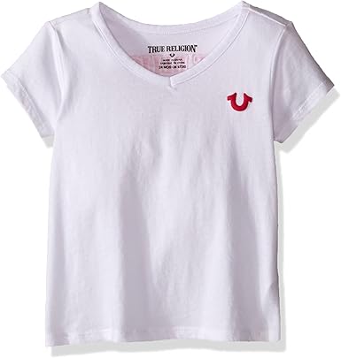 true religion white and red shirt