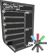Chalky Crown Meal Planner Board Magnetic Dry Erase for Fridge Black view 6