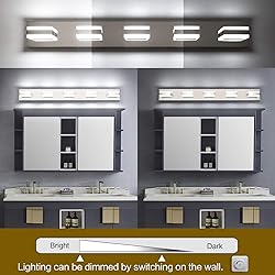 SOLFART LED Dimmable Modern Closs Chrome Bathroom