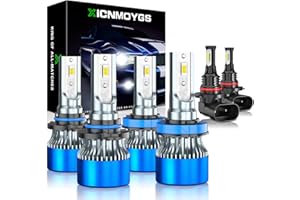 XICNMOYGS Compatible with 2015-2022 Ford F150, 9005 High Beam Headlight Bulbs + H11 Low Beam Headlight Bulbs + 9145 Fog Light Bulbs, 6000LM, Pack of 6