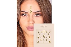 KARIZMA Floral Gold Bindi ✮ Crystal Indian Bindi Face Jewels Gold Multi Packet