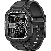 amBand M1 Sport Case Band for Apple Watch Ultra 3/2/1 & SE 3/2/1 & Series 11 10 9 8 7 6 5 4 3 49mm 46mm 45mm 44mm 42mm 41mm 40mm 38mm, Shockproof & Scratch Resistant Rugged Bumper for Men