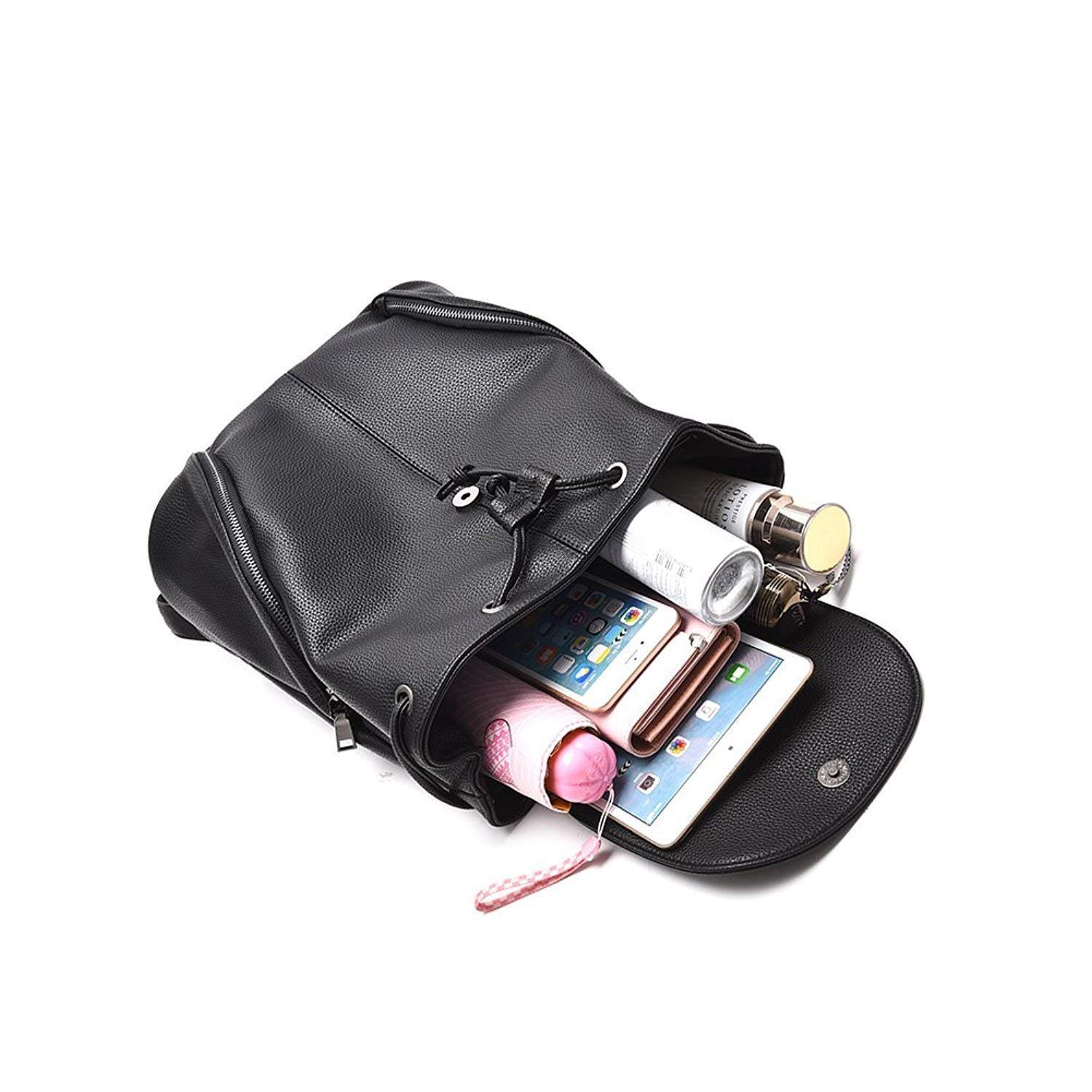 taps fashion stylish girls school bag college bag casual backpack(black)