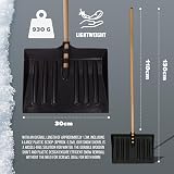 BARGAINS-GALORE 1.3m Snow Shovel with Wood Handle Pusher Scooper view 7