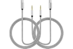 ESBEECABLES USB C Aux Cord for iPhone 15, 2 Pack [MFi Certified] USB Type C to 3.5 mm Headphone Jack Braided Aux Audio Cable Compatible for iPhone 15/15 Plus/15 Pro/15 Pro Max, iPad Pro, Galaxy S23 S22 S21