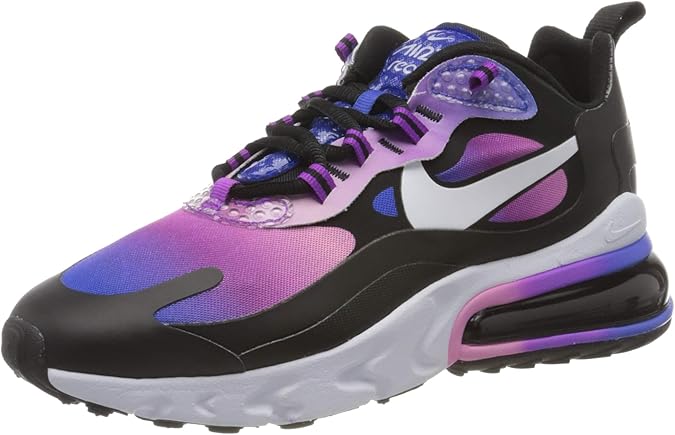 Nike W Air Max 270 React Se Women S Running Shoe Hyper Blue White Magic Flamingo Vivid Purple Black 3 5 Uk 36 5 Eu Amazon Co Uk Shoes Bags
