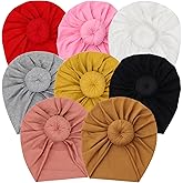 Baby Hats Newborn Baby Girls Turban Hospital Hat Infant Toddler Kid Hat Big Hair Bow Top Knot Head Wrap