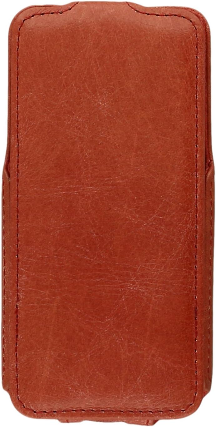 MACOON Exclusive Leather Case for iPhone 5 Protective Case Made of Genuine Brazilian Leather, Color:red