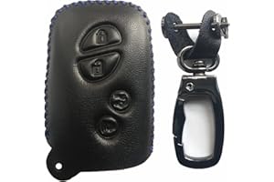 RPKEY Leather Keyless Entry Remote Control Key Fob Cover Case Protector Compatible with ES350 GS300 GS350 GS430 GS450h ISC IS250 IS350 LS460 LS600h HYQ14AAB 89904-50380 89904-30270