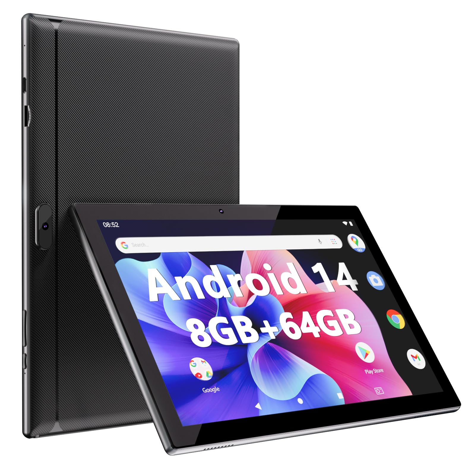 Photo 1 of Tablet Android 14, Tablets 10 inch 8GB RAM+ 64GB ROM+ 1TB Expandable Tablet PC, 1280 * 800 IPS Screen, Dual Camera, Powerful Processor, 6000mAh Battery, Bluetooth,WiFi, Google Certified Tablet