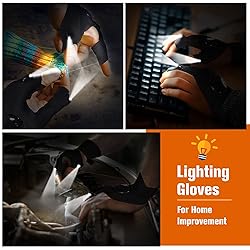 Jasee LED Flashlight Gloves, Valentines Day Gifts
