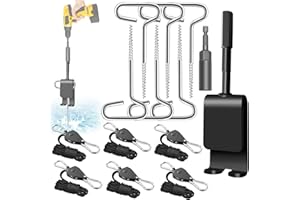 SFNSM Ice Anchor Tool Kit, Universal Ice Fishing Anchor Tool with Ice Anchor Drill Adapter, Ice Fishing Tent Stakes,Rope Hanger, 1/4" Adapter Head for Setting Up Ice Fishing Shelter Tent