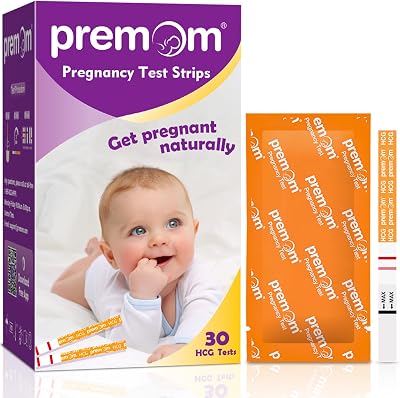 Premom 30 Pack Pregnancy Test Strips Ultra Early 10 mIU/ml HCG Kit