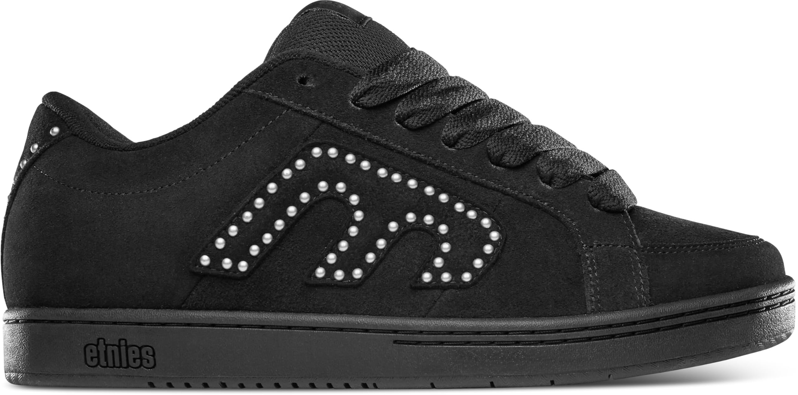 Etnies Kingpin - Classic Skate Heritage Fashion Style with on-Trend Puffy Look, Reinforced Cupsole - Black/Black/Silver - 11.5 Image