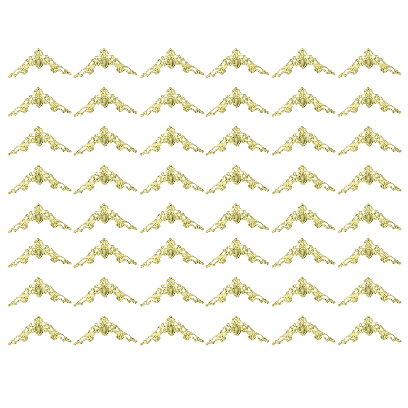 PATIKIL 42mm Metal Book Corners,48pcs Photo Corners Book Corners Protector Retro Metal Decorative for Crafting Scrapbook Photo Album Book Binding,Yellow