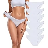 ANLIQI Modal Underwear Women Supersoft Bikini Panties for Women Pack Hi Cut Hipster Breathable Comfy Stretchy Ladies Undies