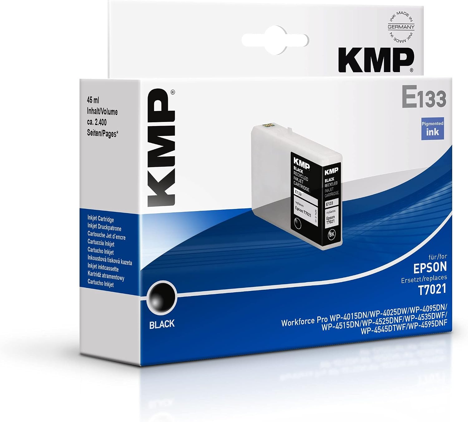 KMP E133 Ink Cartridge Replaces Epson T7021 - Black
