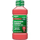 Amazon Basic Care Electrolyte Solution Advantage Care with PreVital Prebiotics, Cherry Punch, Designed to Help Prevent Dehydration, Replaces Electrolytes, Fluid and Zinc, 33.8 fl oz (Pack of 1)