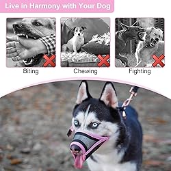 LUCKYPAW Dog Muzzle, Mesh Muzzle for Small Medium