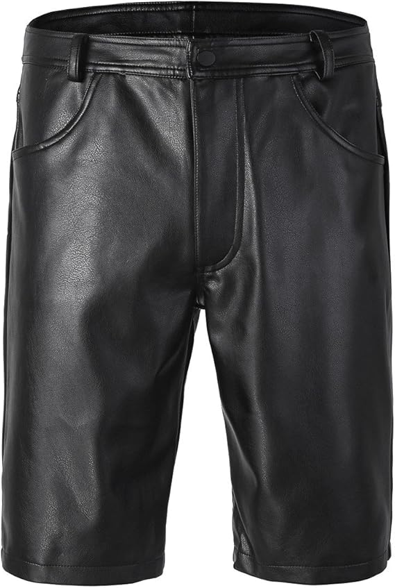 Amazon フィーショー Feeshow ショートパンツ メンズ ハーフパンツ レザー セクシーボクサーブリーフ ボクサーパン カジュアル ストレッチ 短パン 勝負下着 ショートパンツ 通販