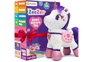 Shifu PlayShifu Smart Talking Plush Toy for Kids – ZeeZee Unicorn Doll | Interactive Singing & Storytelling Soft Toy | Bluetooth Play | Gift for Girls & Boys Ages 3–6 | Unicorn Gifts