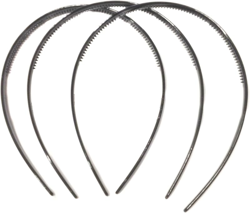 Allsorts 3 Slim Black Alice Bands Thin Headbands Hair Accessories