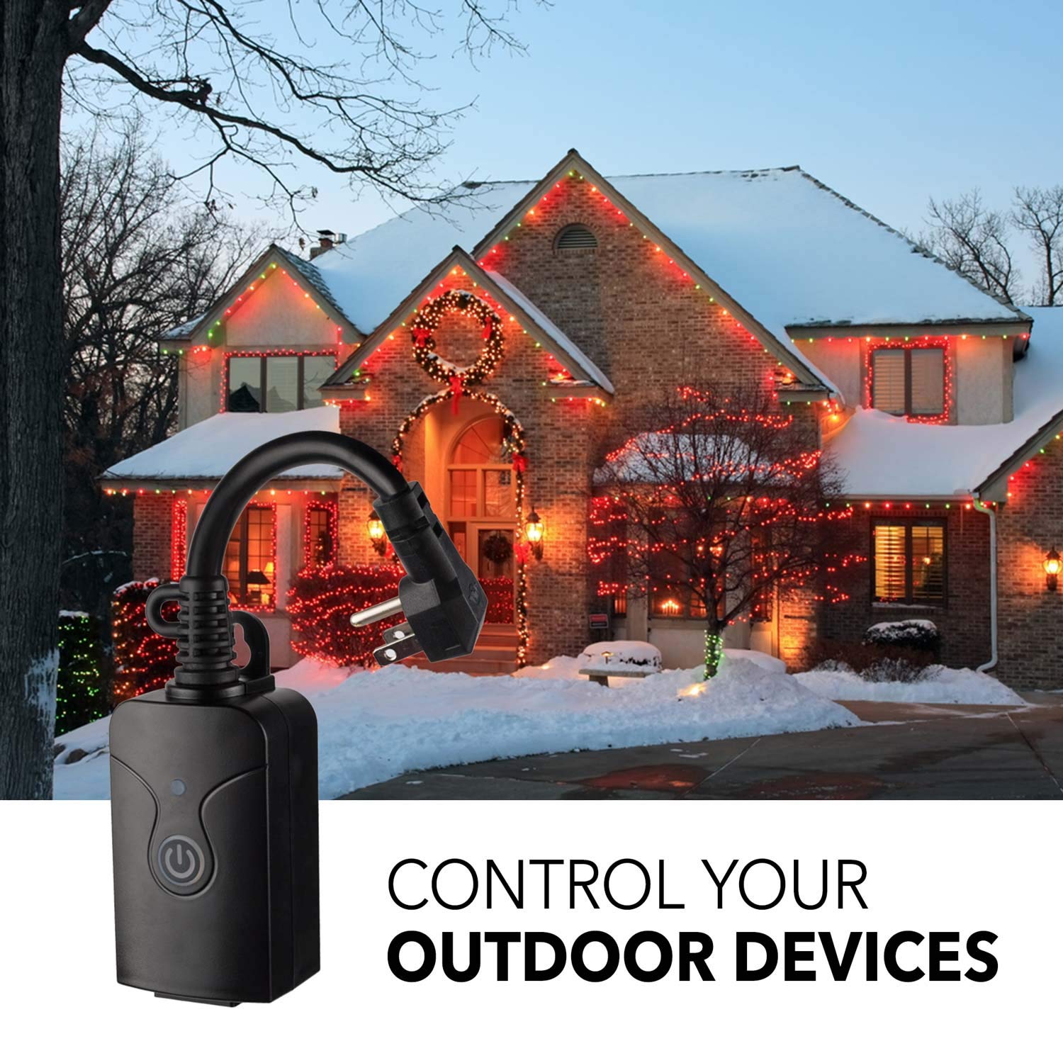 HBN Outdoor Indoor Wireless Remote Control 3-Prong Outlet Weatherproof Heavy Duty 15 A Compact 1 Remote 1 Outlet with Remote 6-inch Cord 100ft Range ETL Listed (Battery Included): Industrial & Scientific