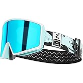 KAPVOE ski goggles Magnetic lens, Anti-fog, UV400 protection, Suitable for men, women and teenagers K719